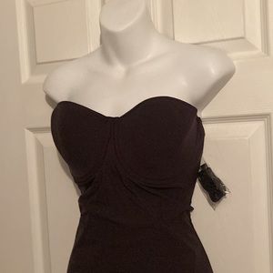 Women’s AMBRIELLE Wonderful Edge Strapless Shapewear Black Slip 38C NEW